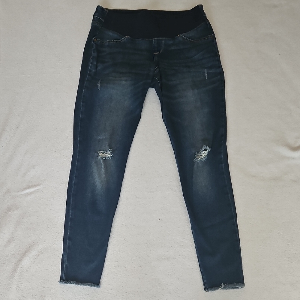 a:glow Midnight Blue Distressed Jeggings